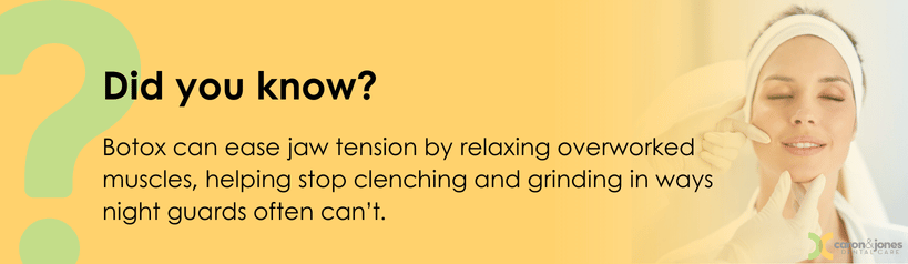 Did you know graphic highlighting Botox for TMJ treatment.